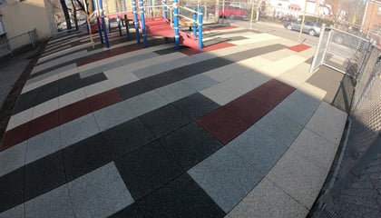School Playground with TPV Blended Tiles